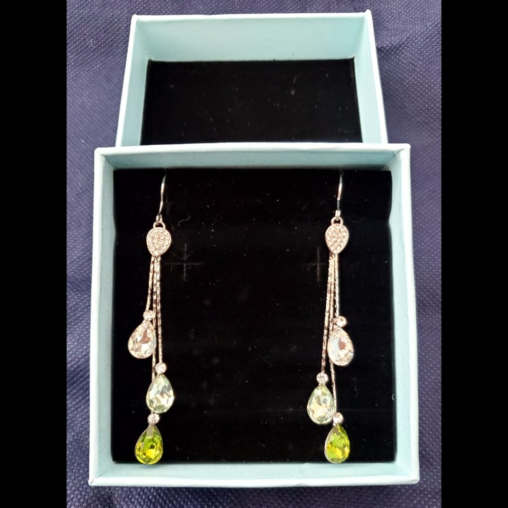 NWOT Teardrop Crystal Drop Earrings